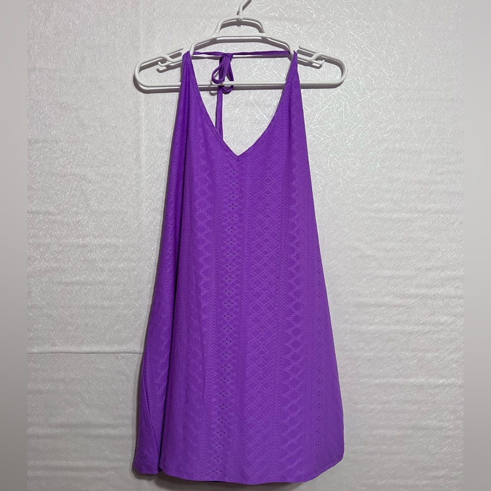 Wild Fable Halter Dress Swim Cover Up in Electric Purple